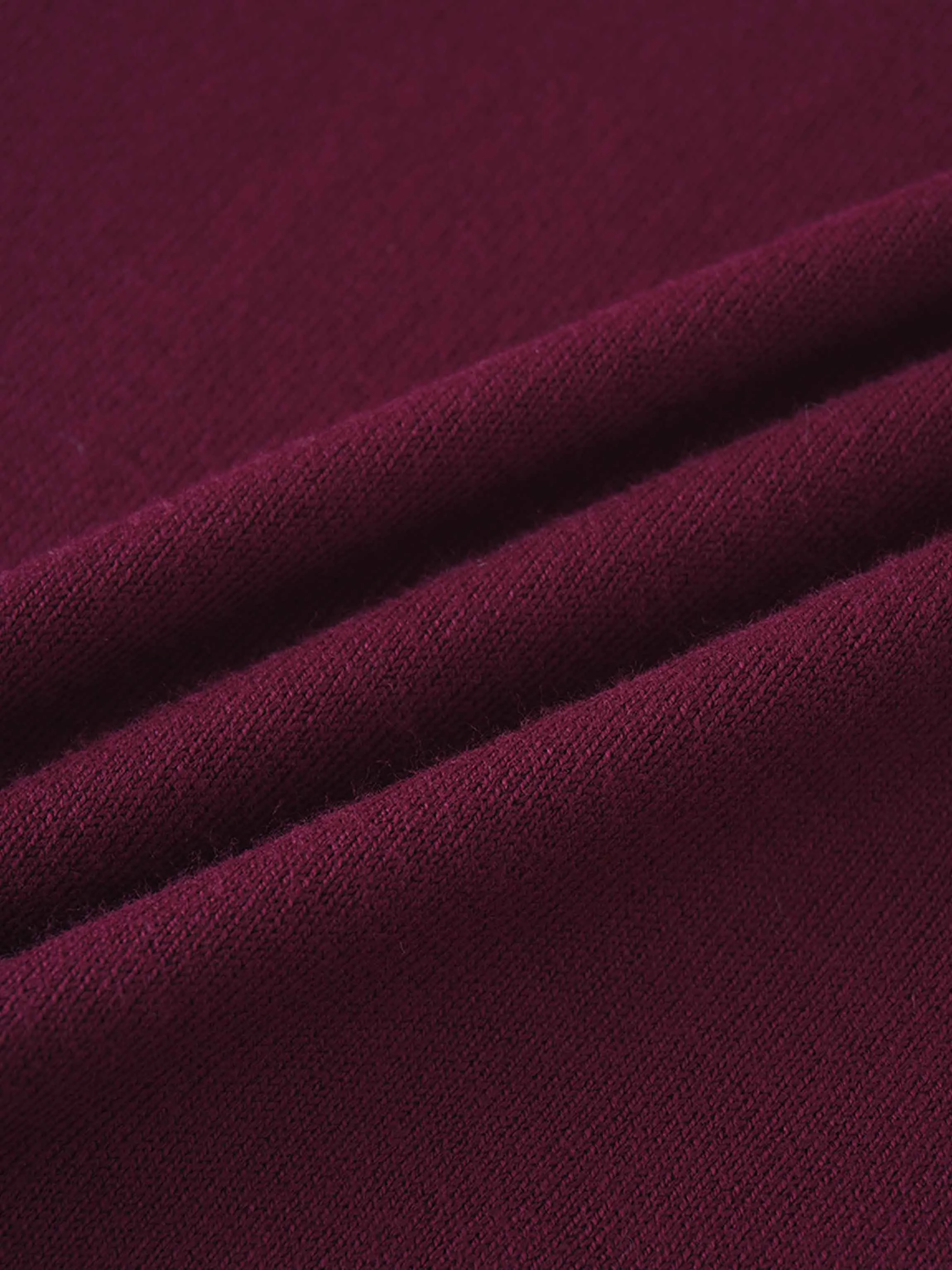 Knit Turtleneck-Burgundy