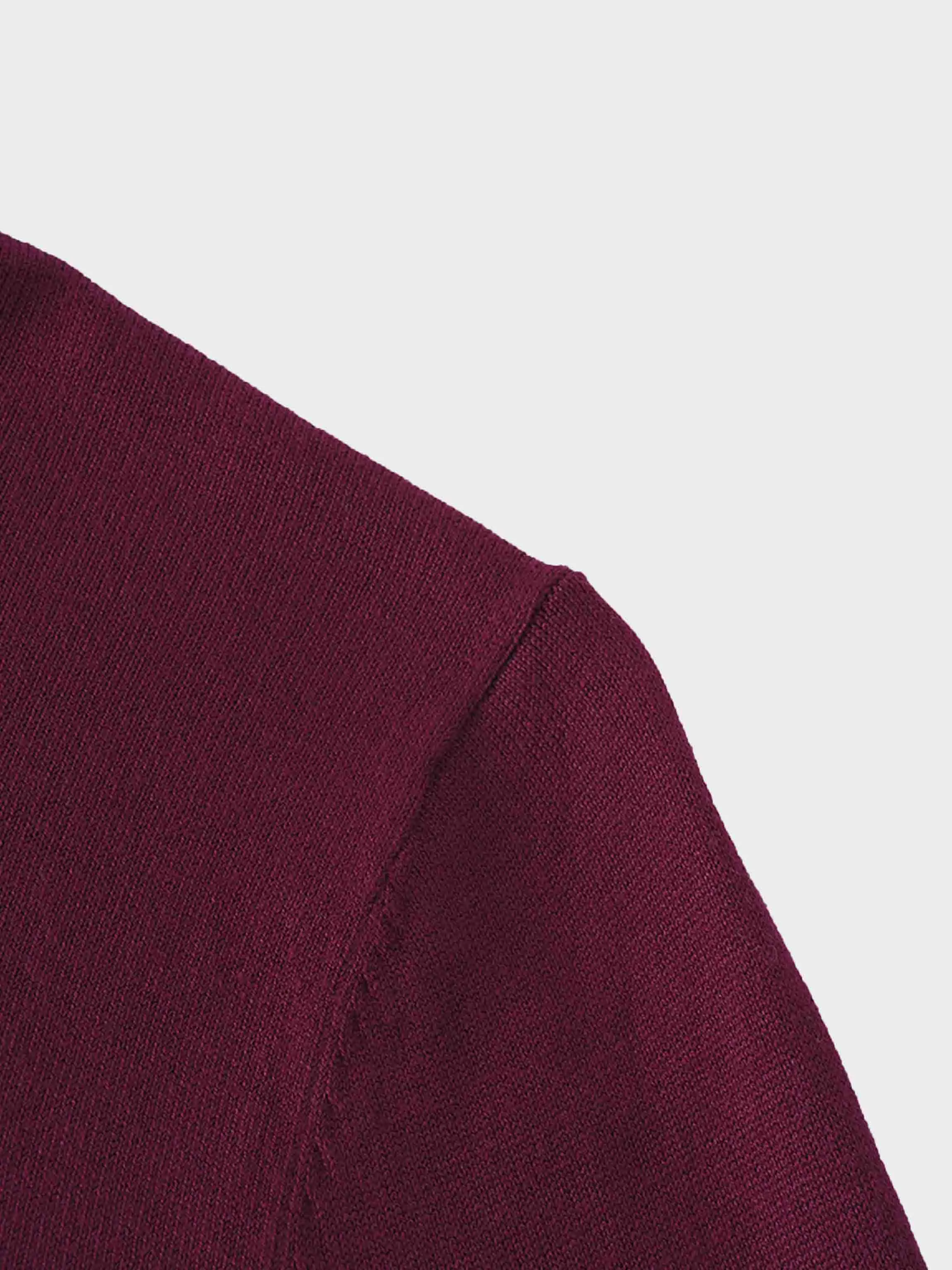 Knit Turtleneck-Burgundy