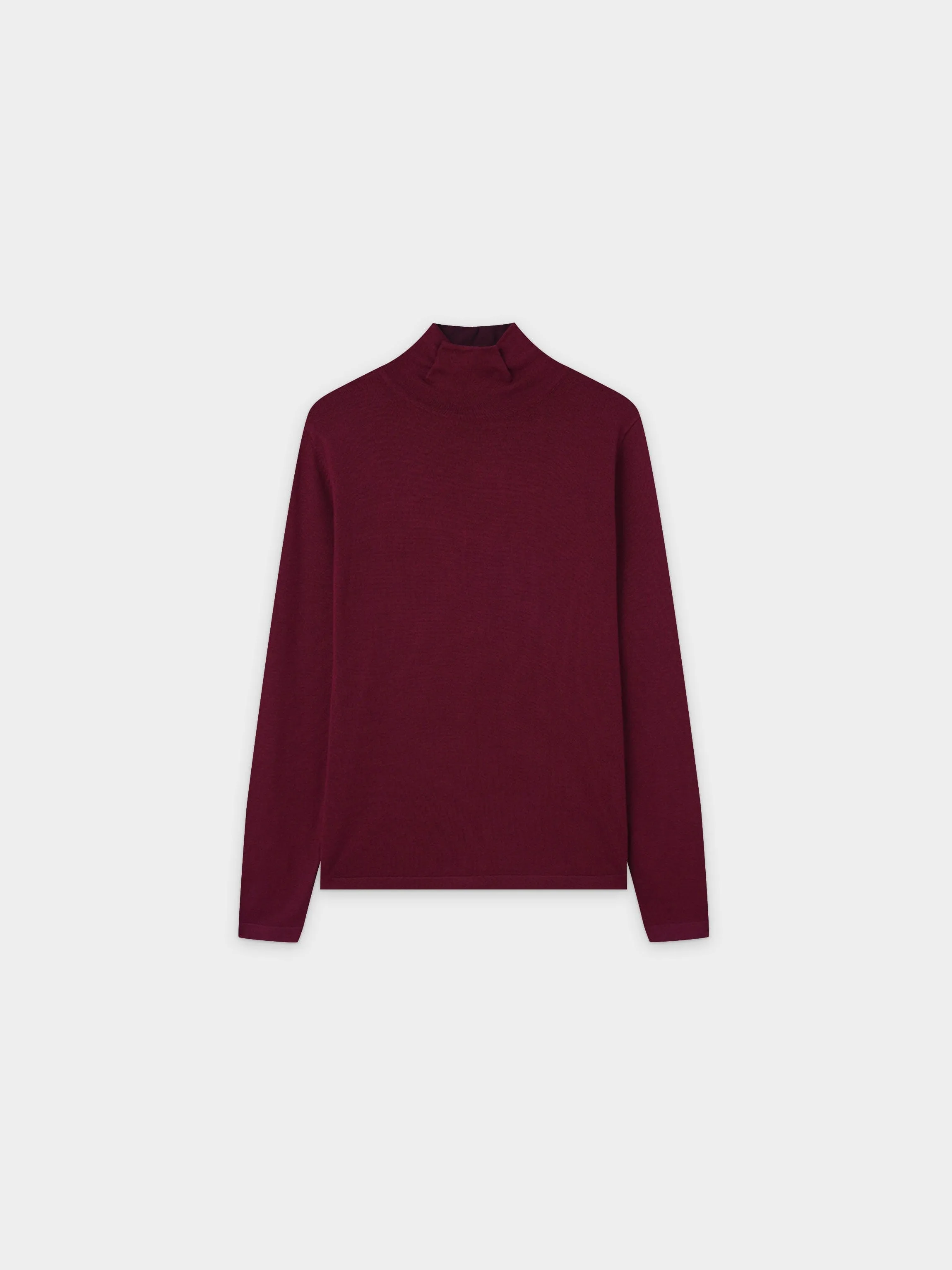 Knit Turtleneck-Burgundy