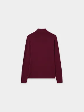 Knit Turtleneck-Burgundy