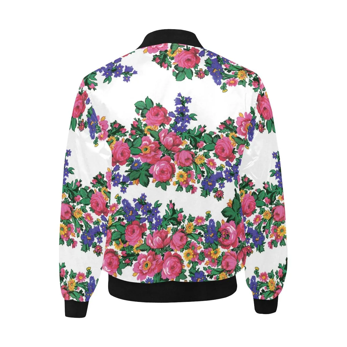 Kokum's Revenge-White Unisex Heavy Bomber Jacket with Quilted Lining