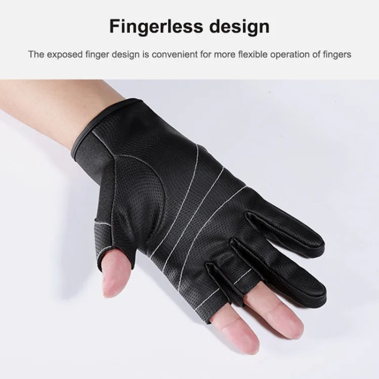 Kyncilor A0062 Outdoor Camping Three-finger Gloves Antiskid Sports Fishing Gloves, Size: XL(Black)