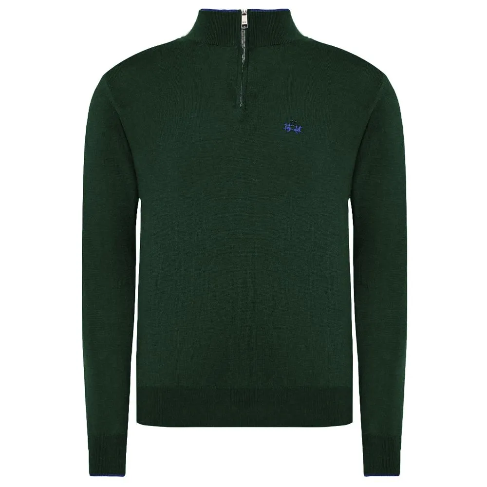 La Martina Green Acrylic Sweater