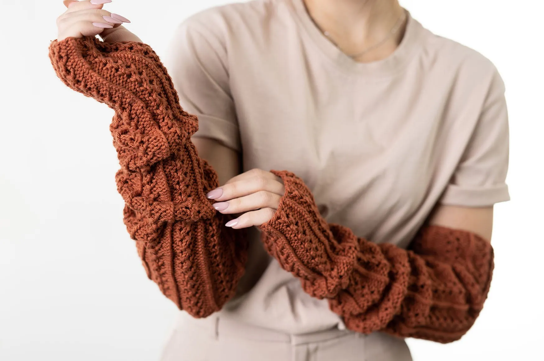 Lacy Fingerless Gloves (Knit)