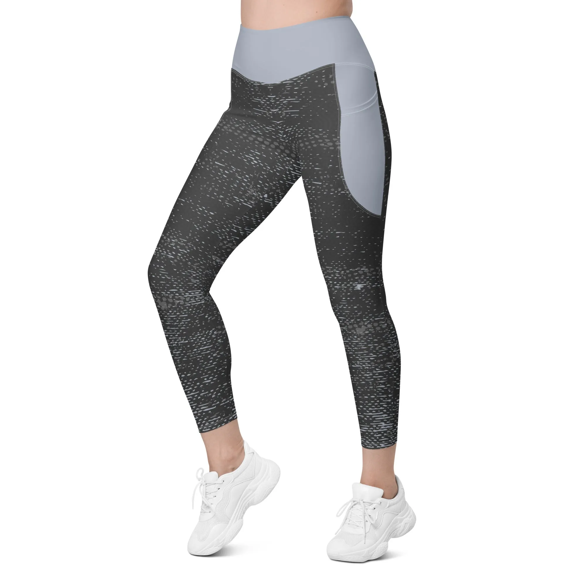 Life League Gear - Women's Leggings with Pockets - "ADAPT" STEALTH GREY / COOL GREY