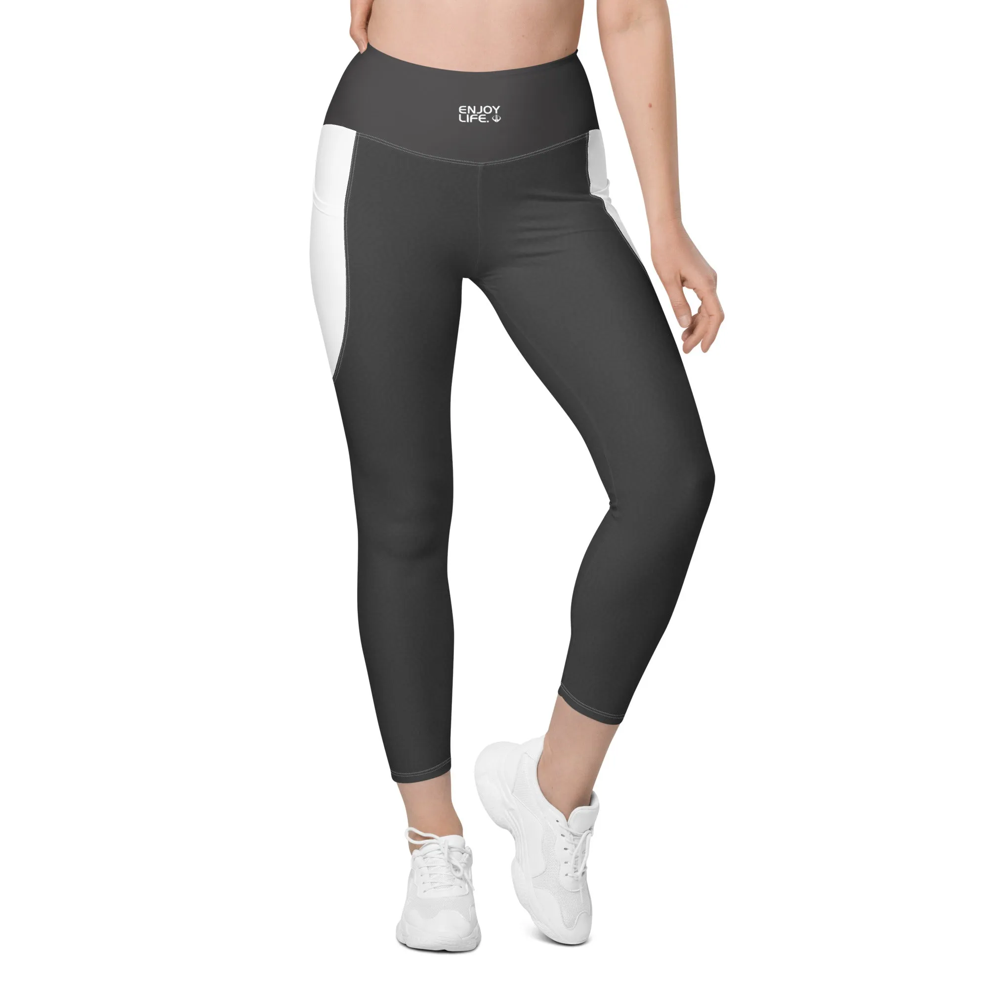 Life League Gear  - Women's Leggings with Pockets - Rock Lobster Grey