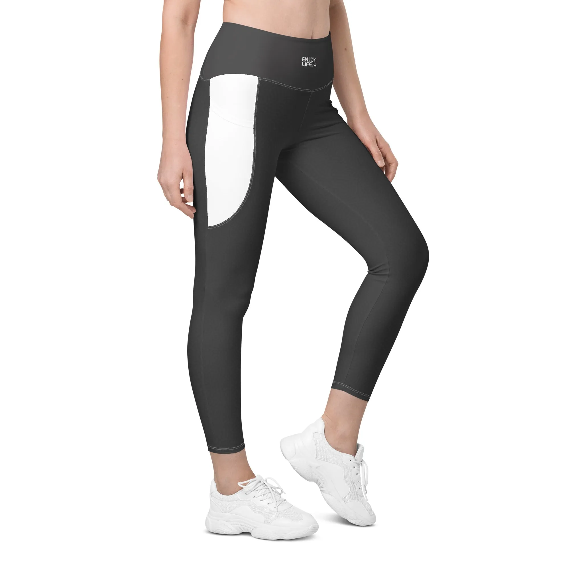 Life League Gear  - Women's Leggings with Pockets - Rock Lobster Grey