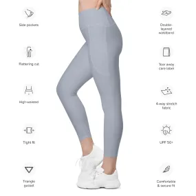 Life League Gear - Women's Leggings with Pockets -  SOLID COOL GREY