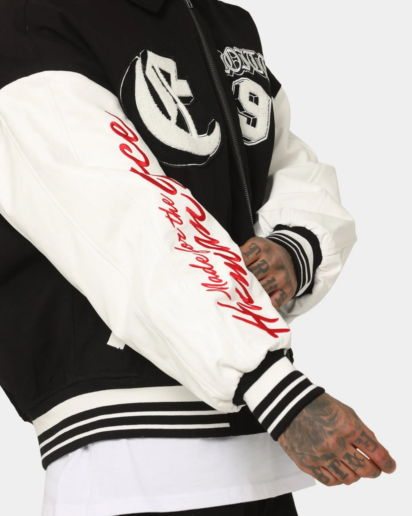 Loiter Ethereal Varsity Jacket Black/White