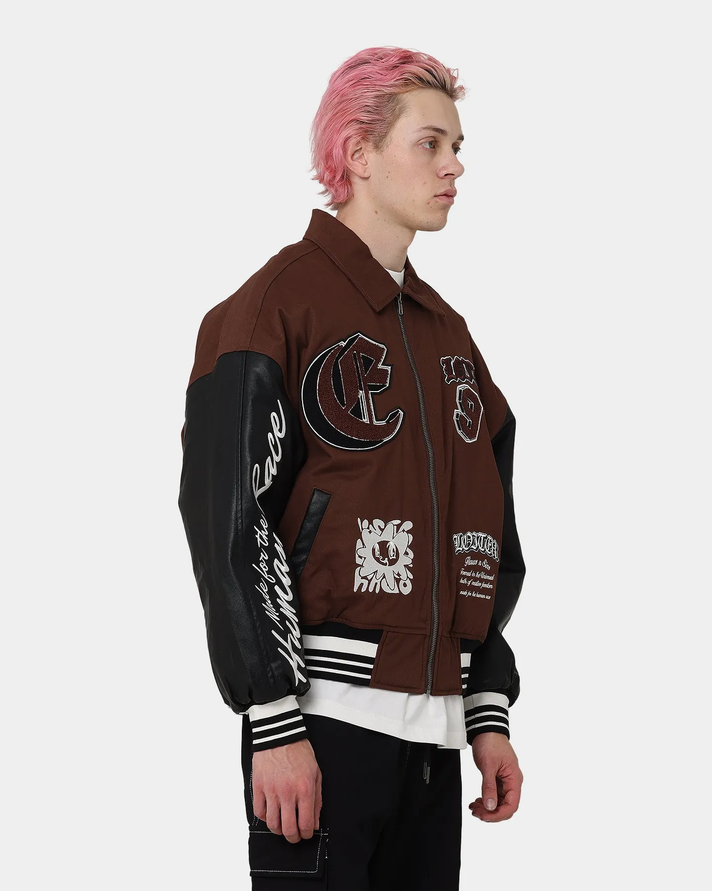 Loiter Ethereal Varsity Jacket Brown