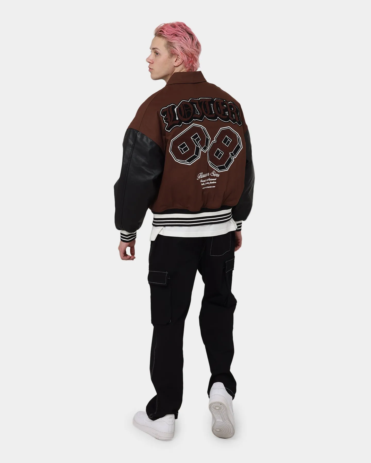 Loiter Ethereal Varsity Jacket Brown