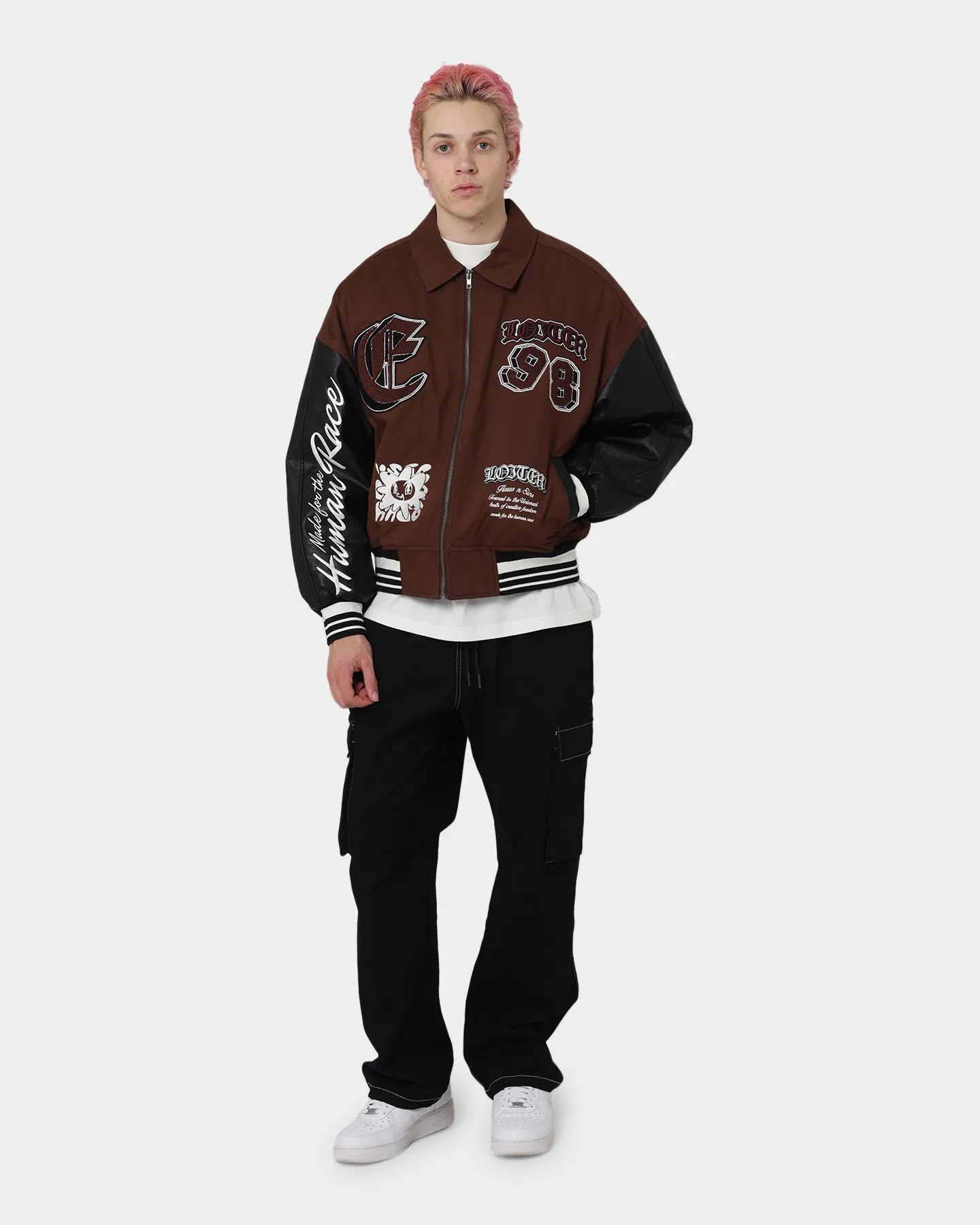 Loiter Ethereal Varsity Jacket Brown