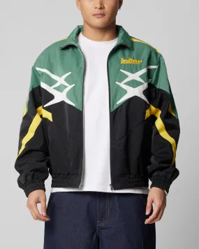 Loiter Hybrid Track Jacket Green/Yellow