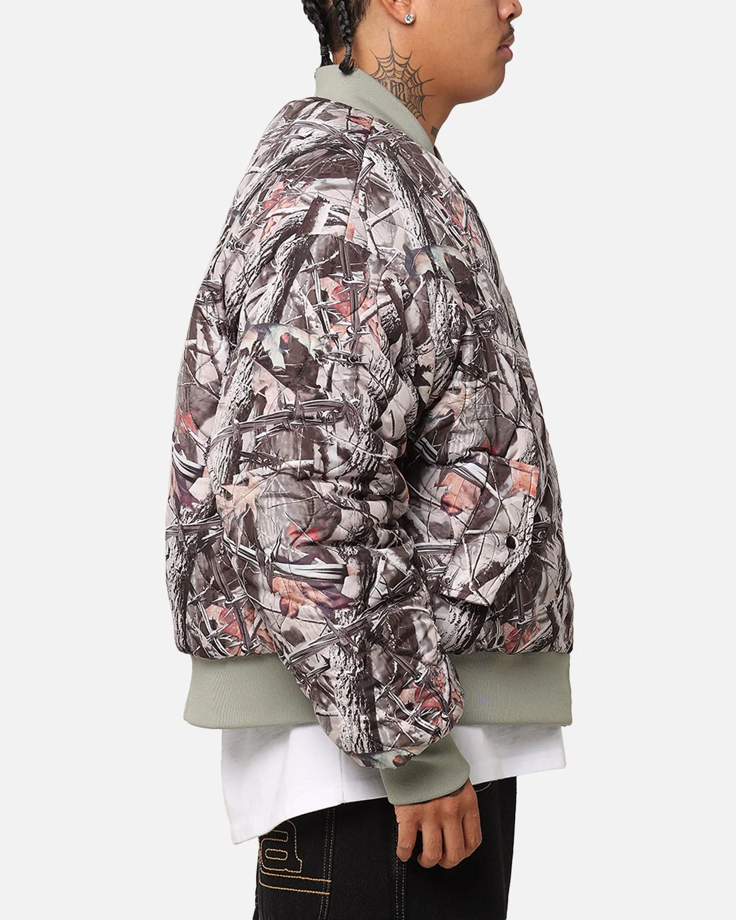 Loiter Kraven Reversible Bomber Jacket Green