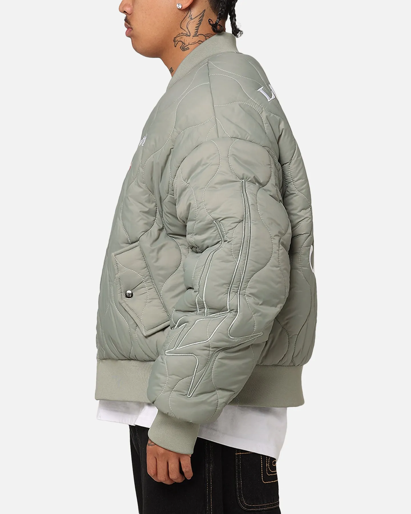 Loiter Kraven Reversible Bomber Jacket Green