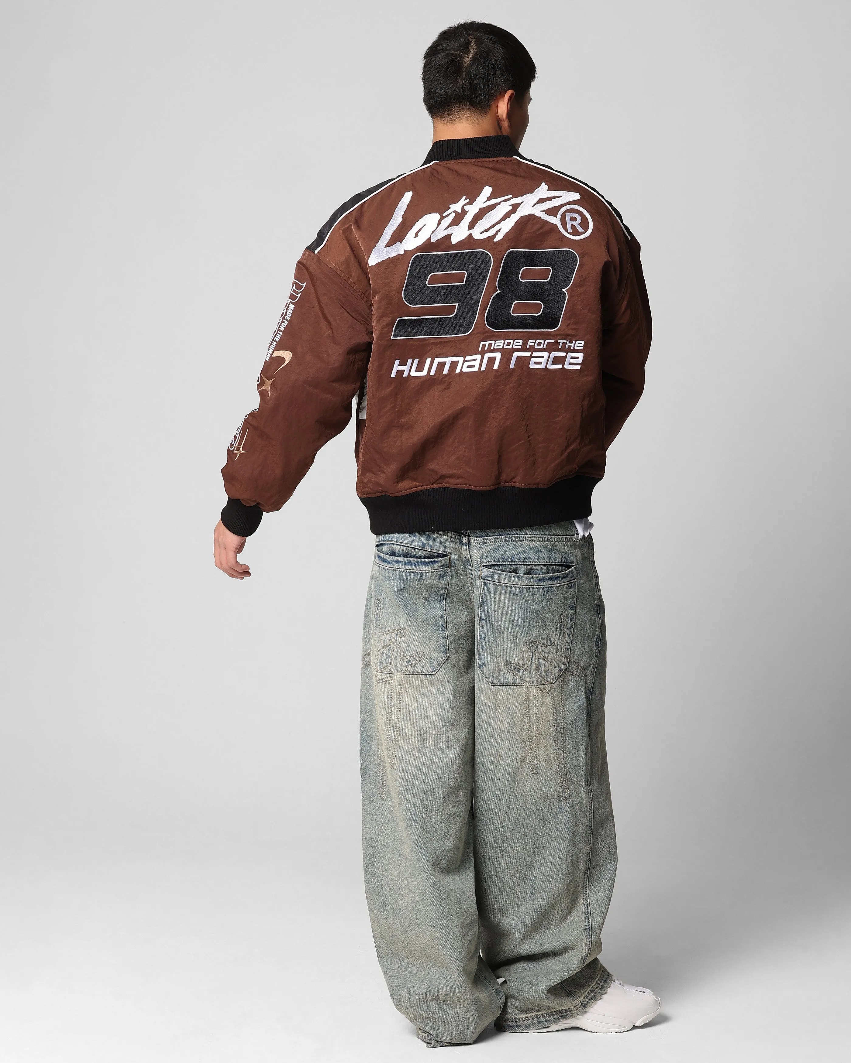 Loiter Racer Motor Jacket Brown