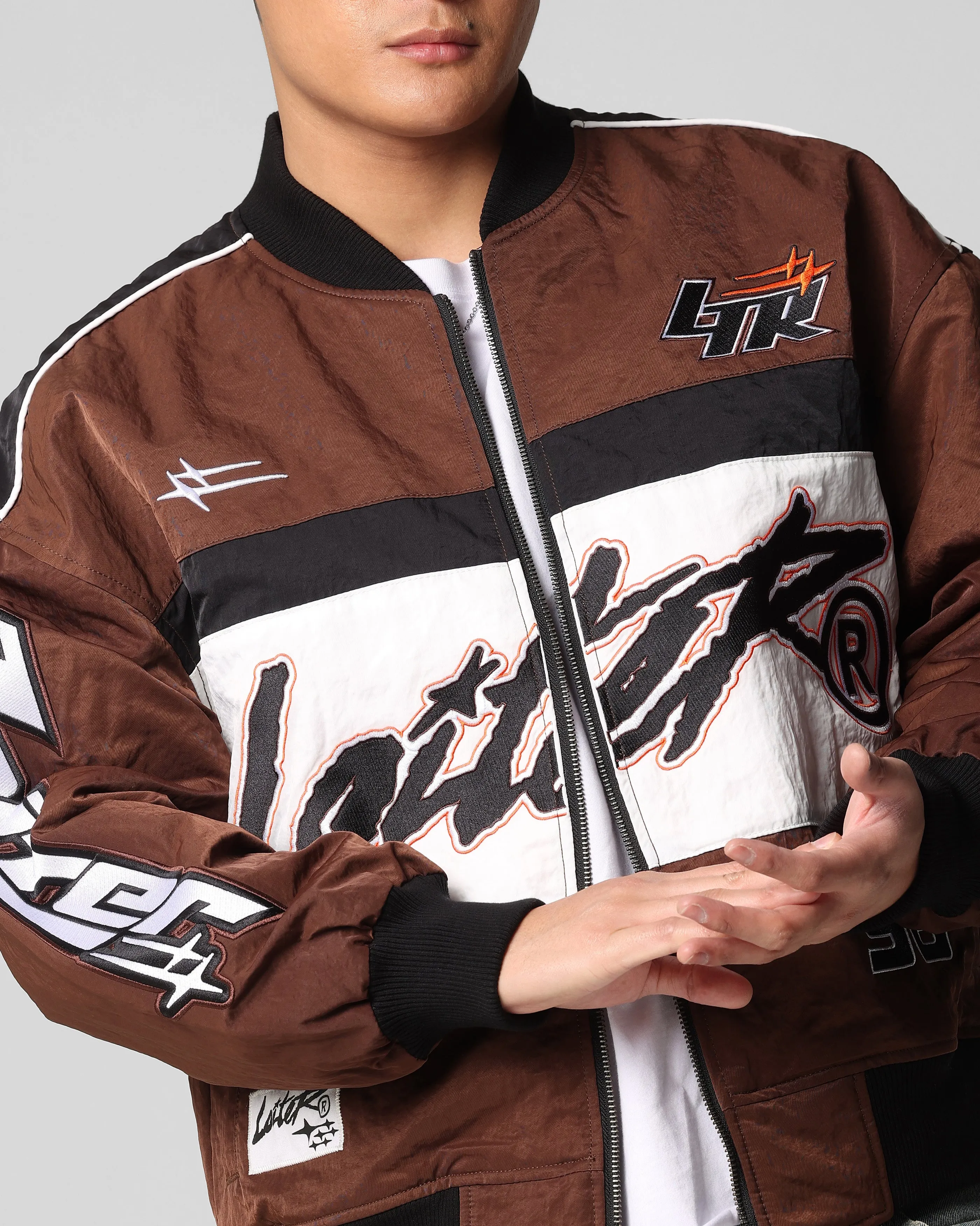 Loiter Racer Motor Jacket Brown