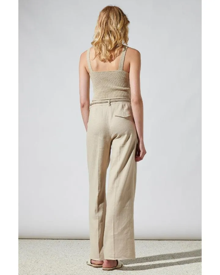 Luisa Cerano Linen Mix Wide Leg Pants