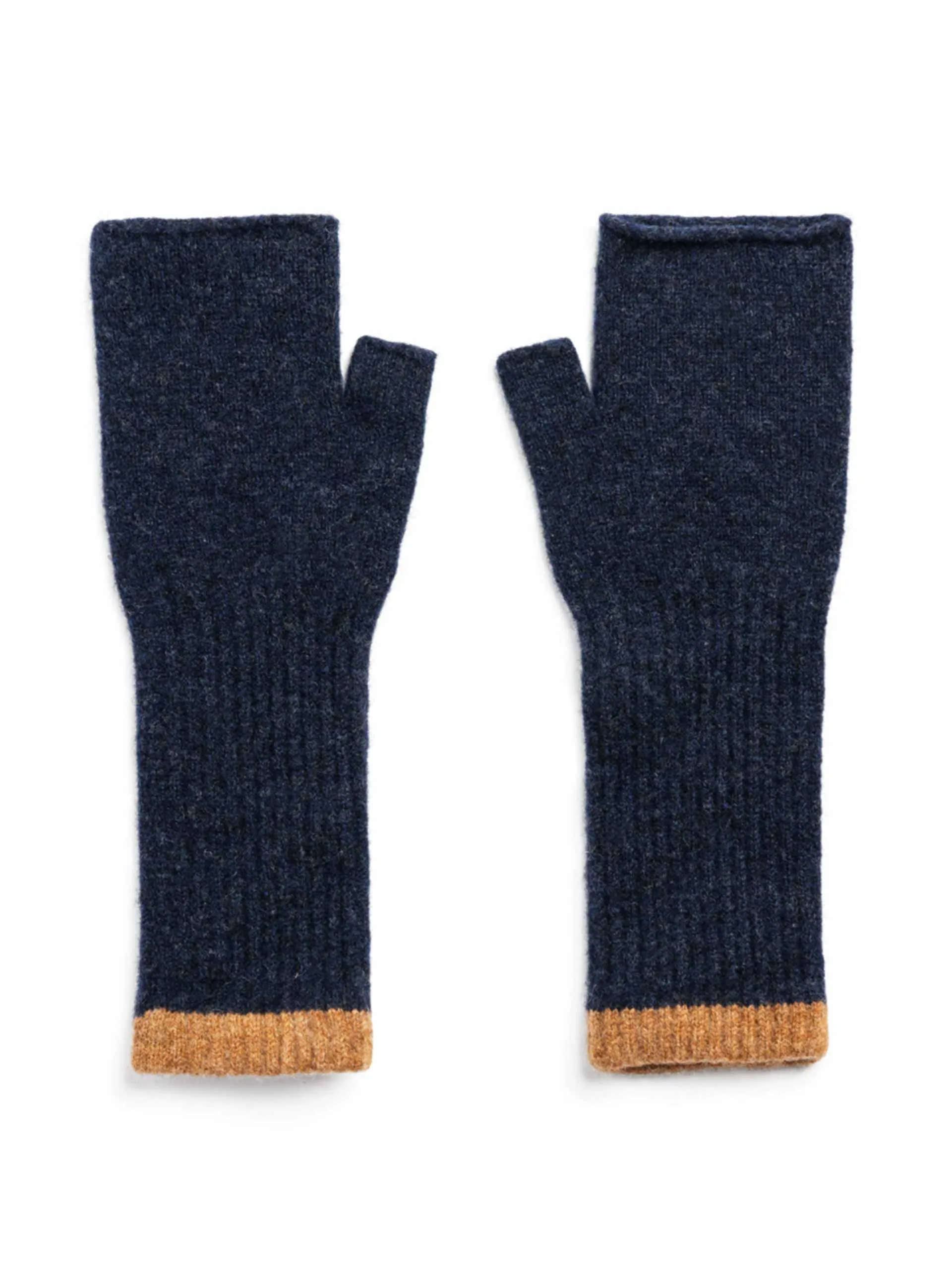 Maidens mittens navy and camel