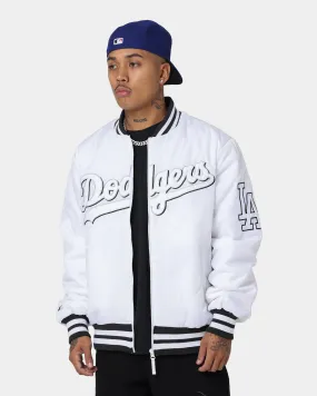 Majestic Athletic Los Angeles Dodgers Tonals Quilt Varsity Jacket White