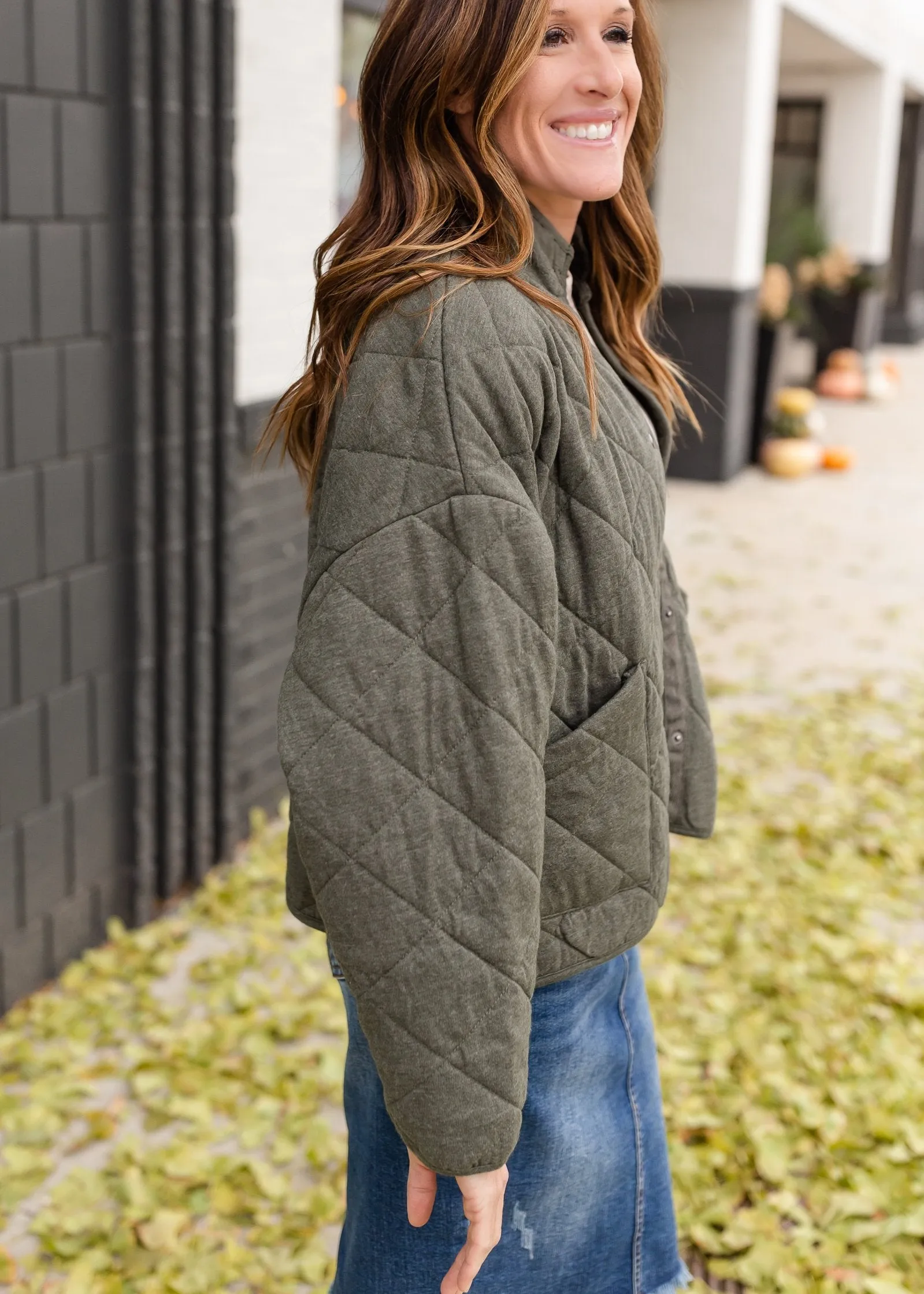 Maya Quilted Snap Front Pocket Jacket - FINAL SALE