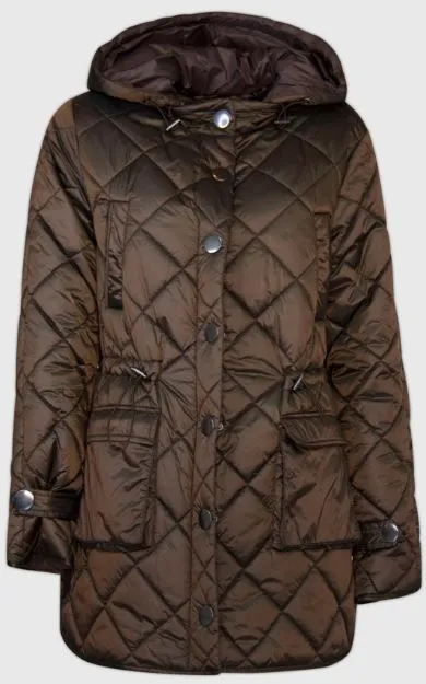 Md'M Dark Brown Quilted Parka