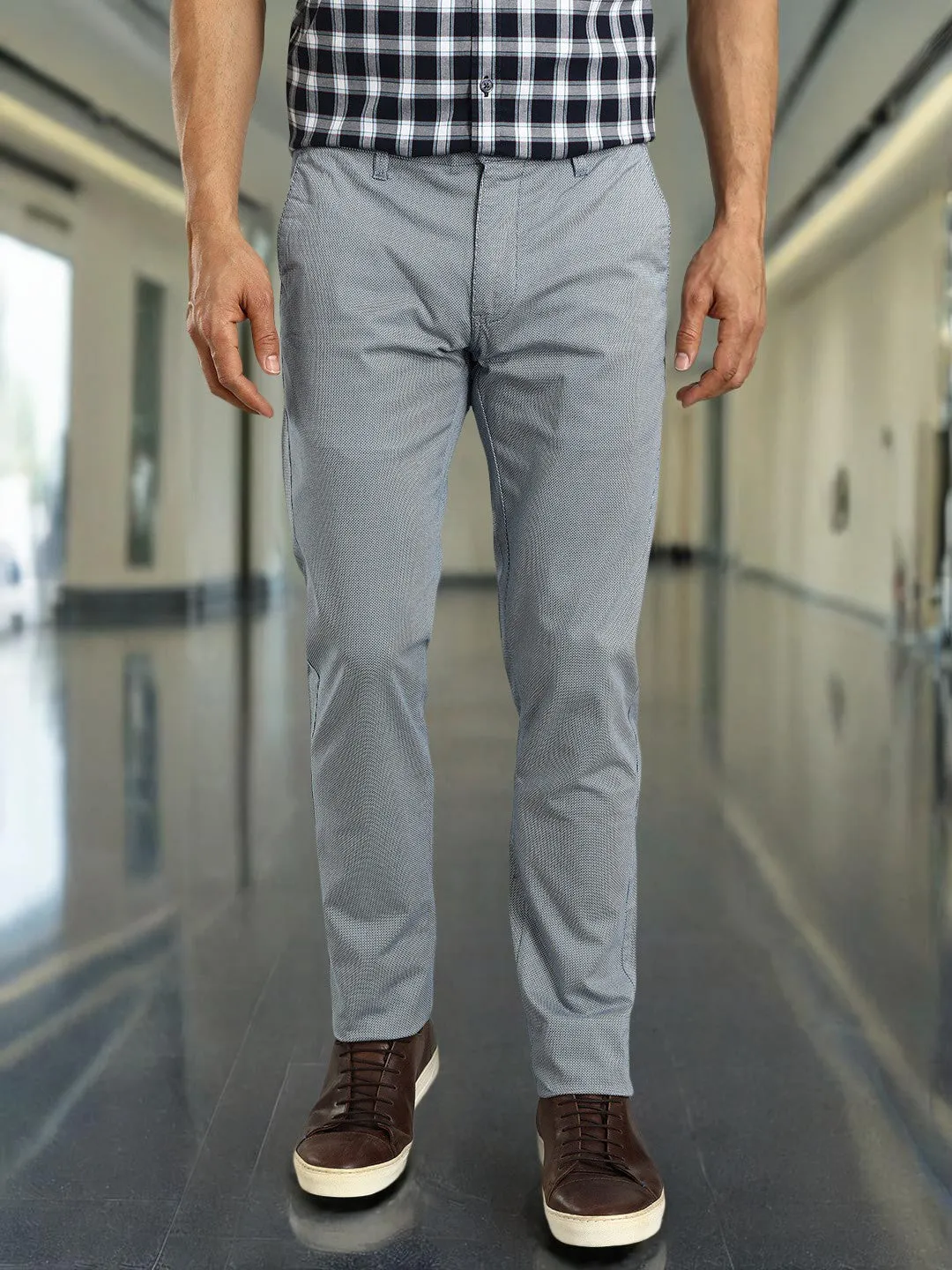 Men Brooklyn Fit Cotton Stretch Trouser