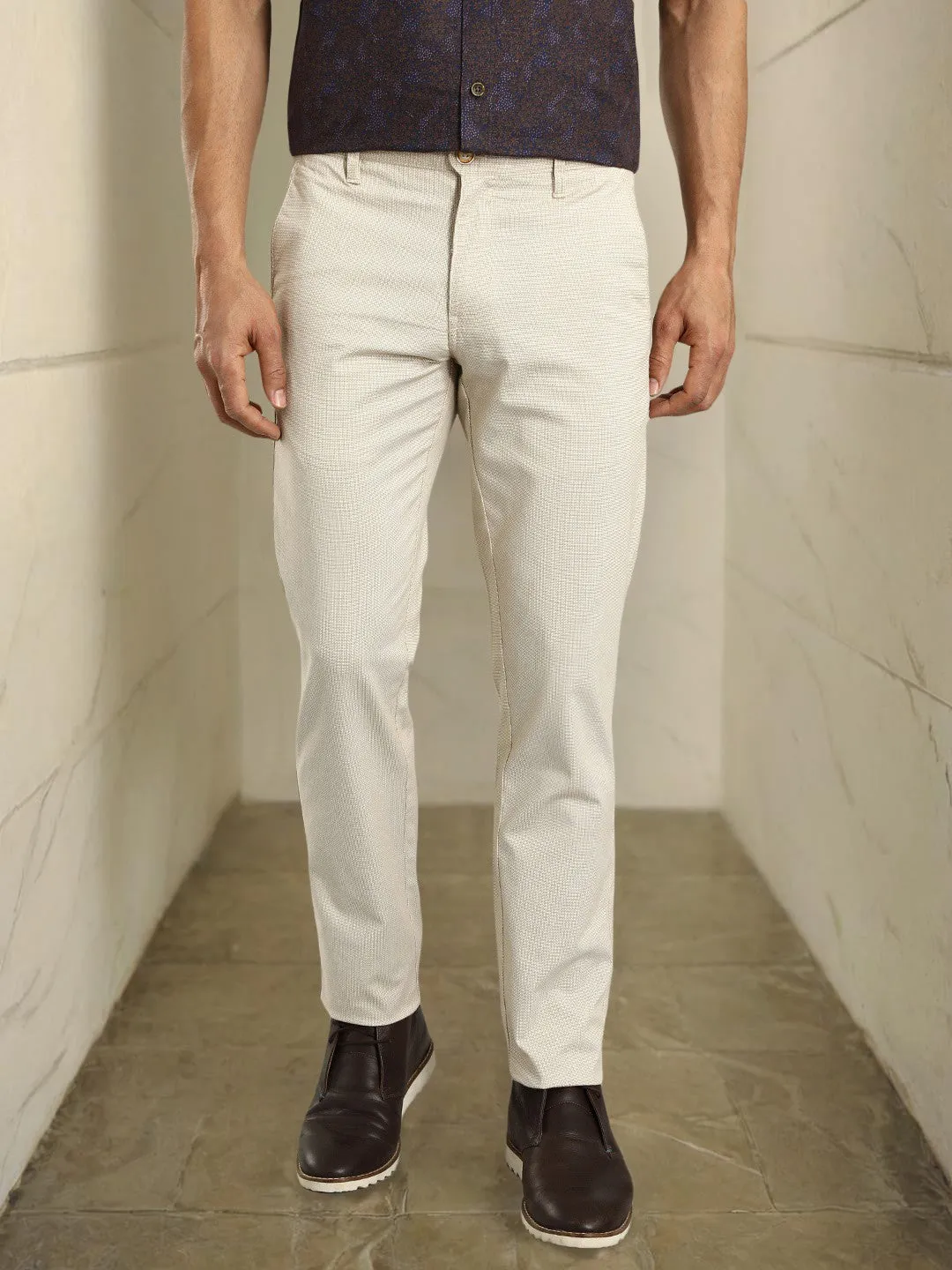 Men Brooklyn Fit Cotton Stretch Trouser