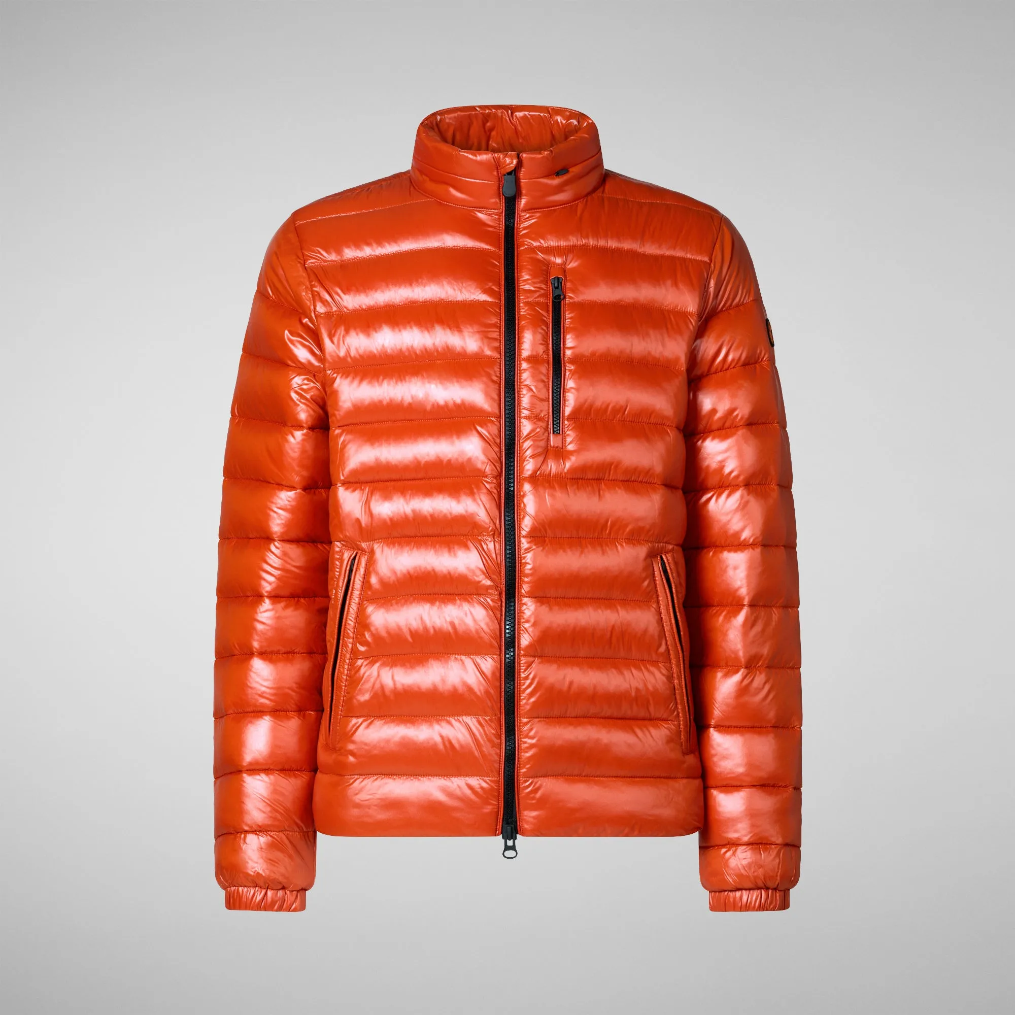 Men's animal free Puffer jacket Holden in maple orange