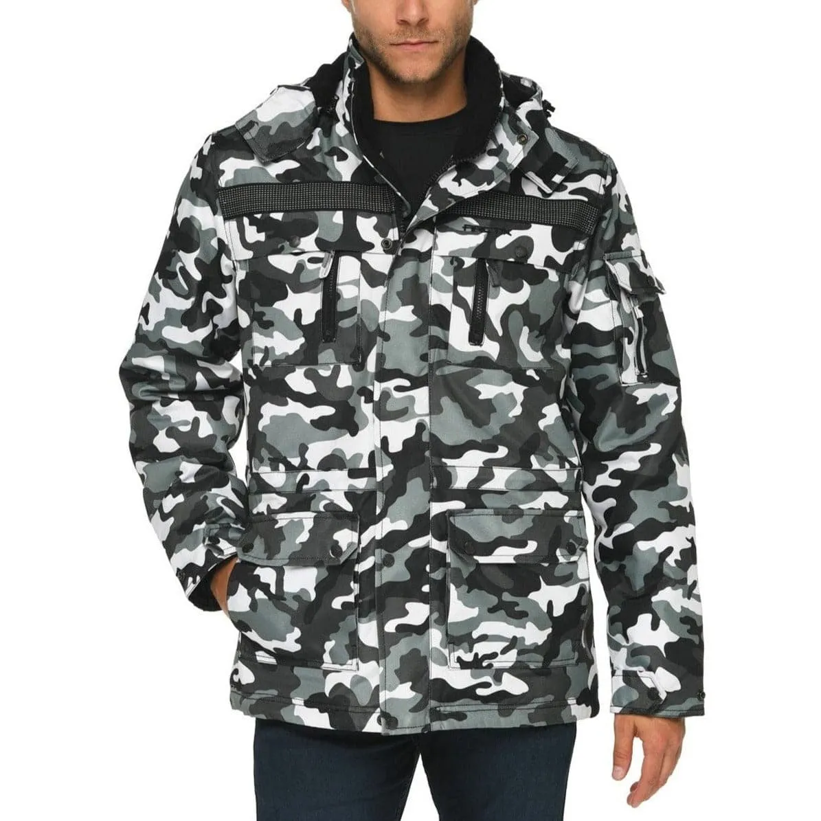 Men's Camo Performance Tundra Jacket with Added Reflective Visibility