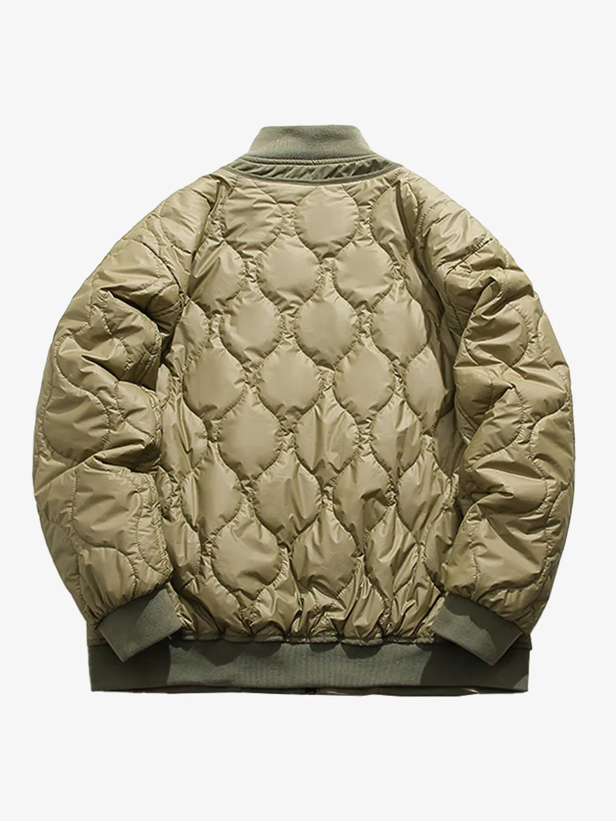 Men's Padded Quilted Lightweight Bomber Jacket