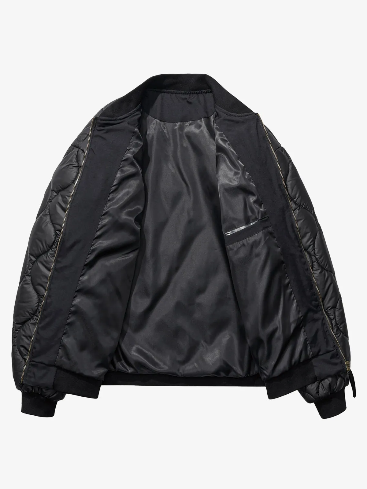 Men's Padded Quilted Lightweight Bomber Jacket