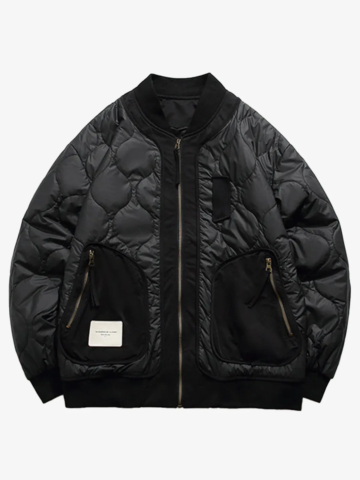 Men's Padded Quilted Lightweight Bomber Jacket