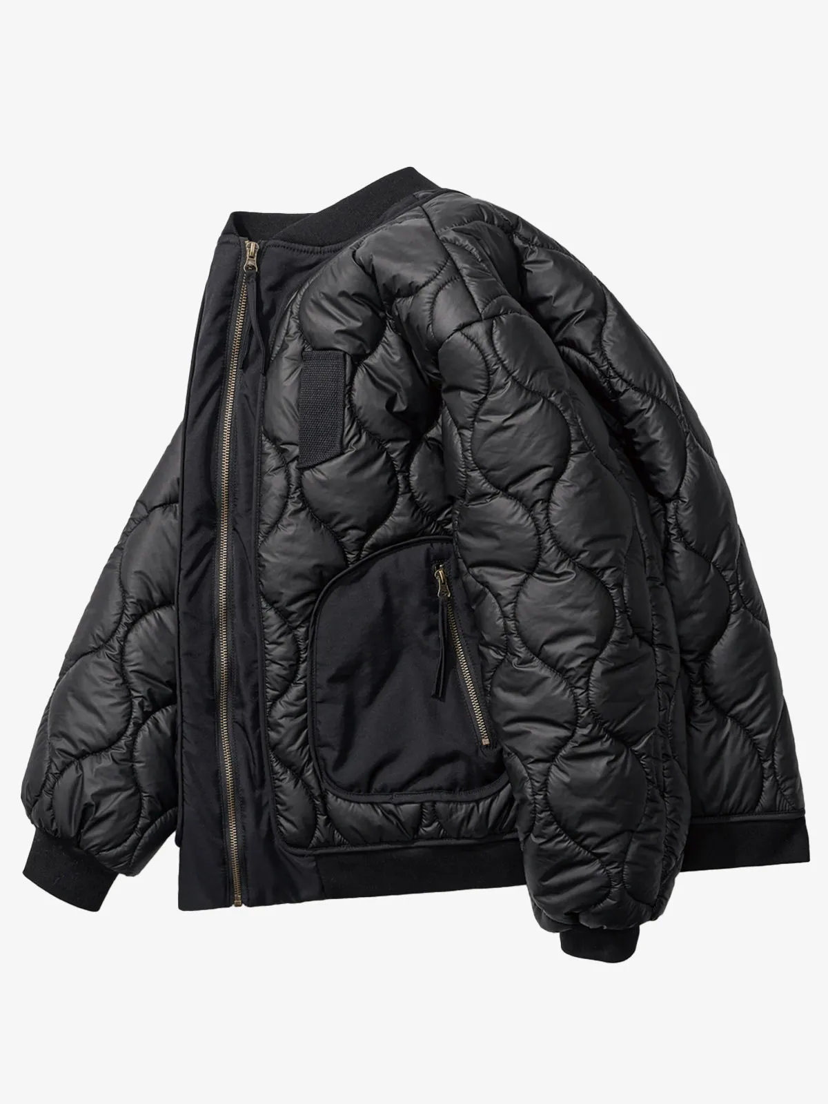 Men's Padded Quilted Lightweight Bomber Jacket