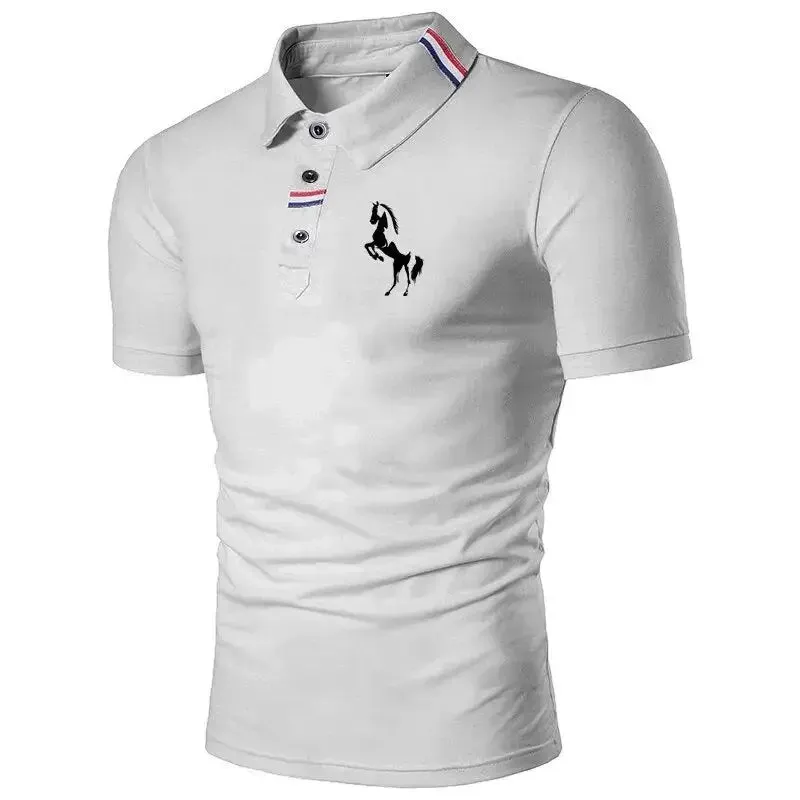 Men's Short Sleeve Solid Colour Polo Shirt