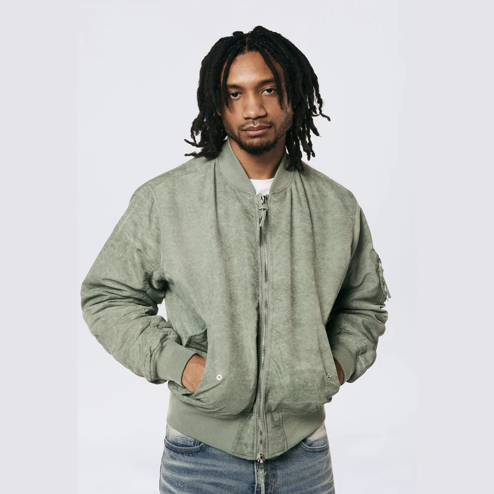 Men's Washed MA1 Bomber Jacket Olive - Online Exclusive