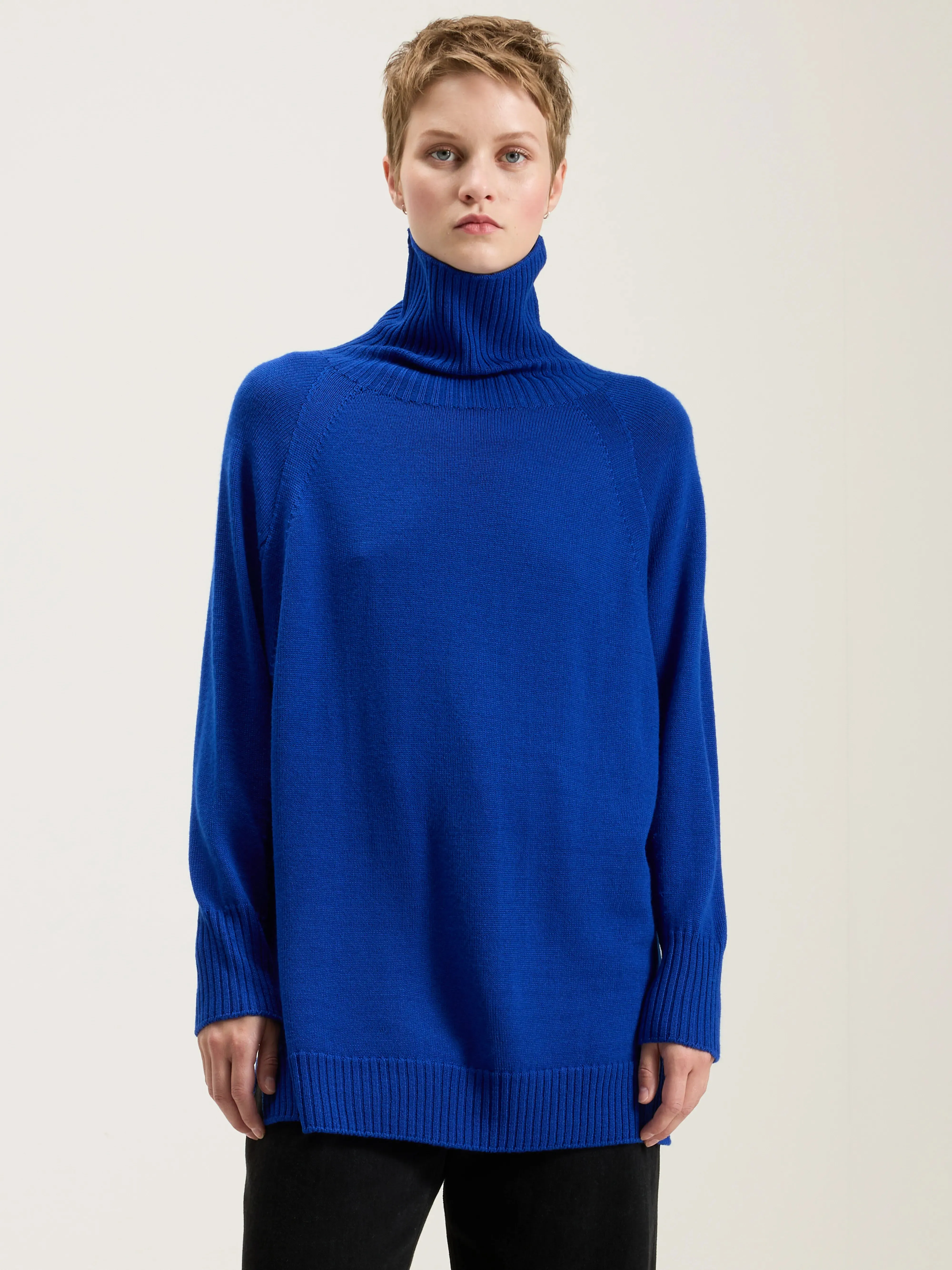 Merino Knit Turtleneck Sweater (242 / W / BLUE)