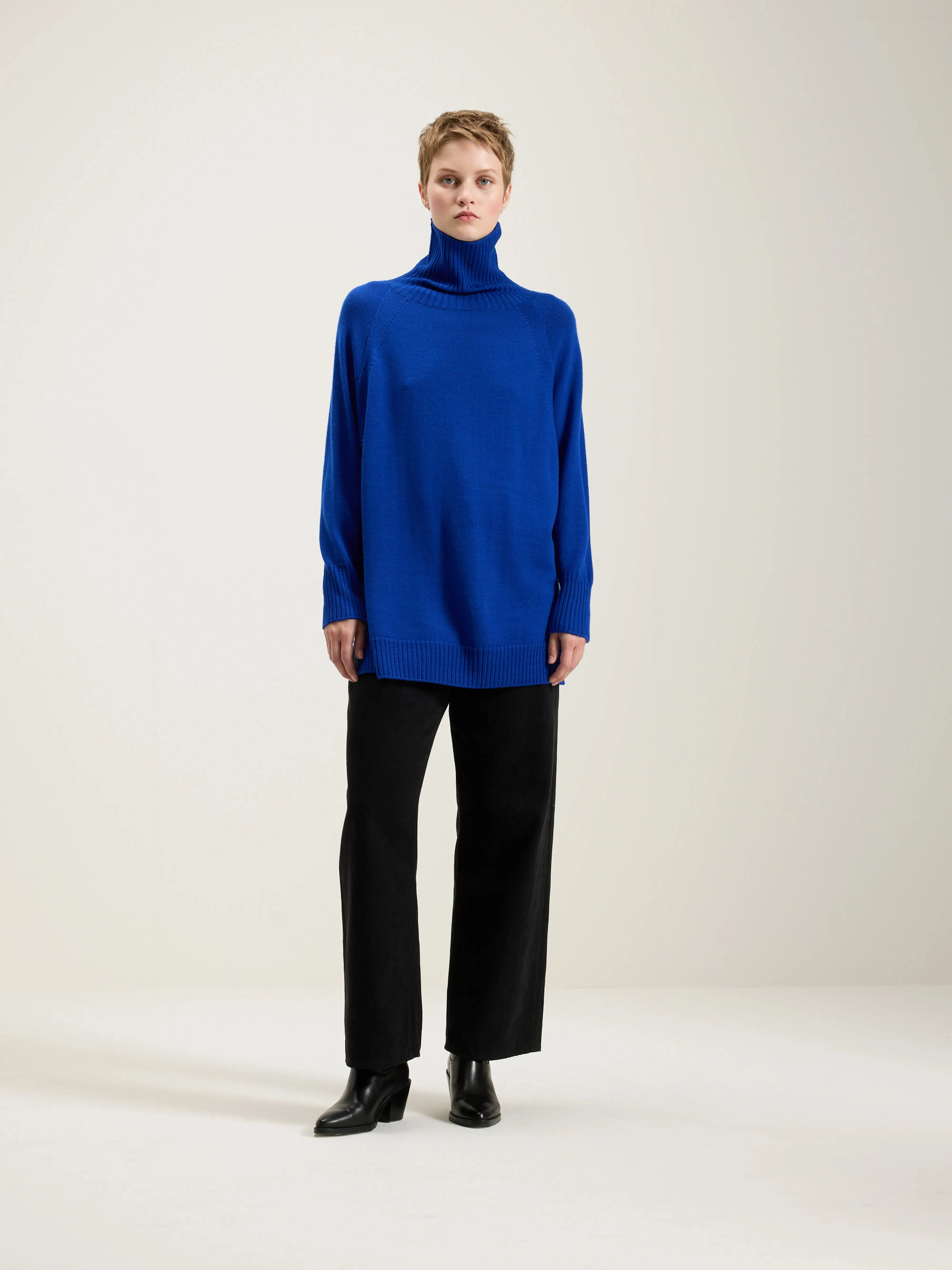 Merino Knit Turtleneck Sweater (242 / W / BLUE)