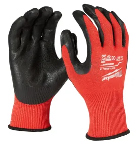 Milwaukee 48-22-8932 Gloves, Unisex, L, 7.53 to 7.73 in L, Nitrile, Red :PR: QUANTITY: 1