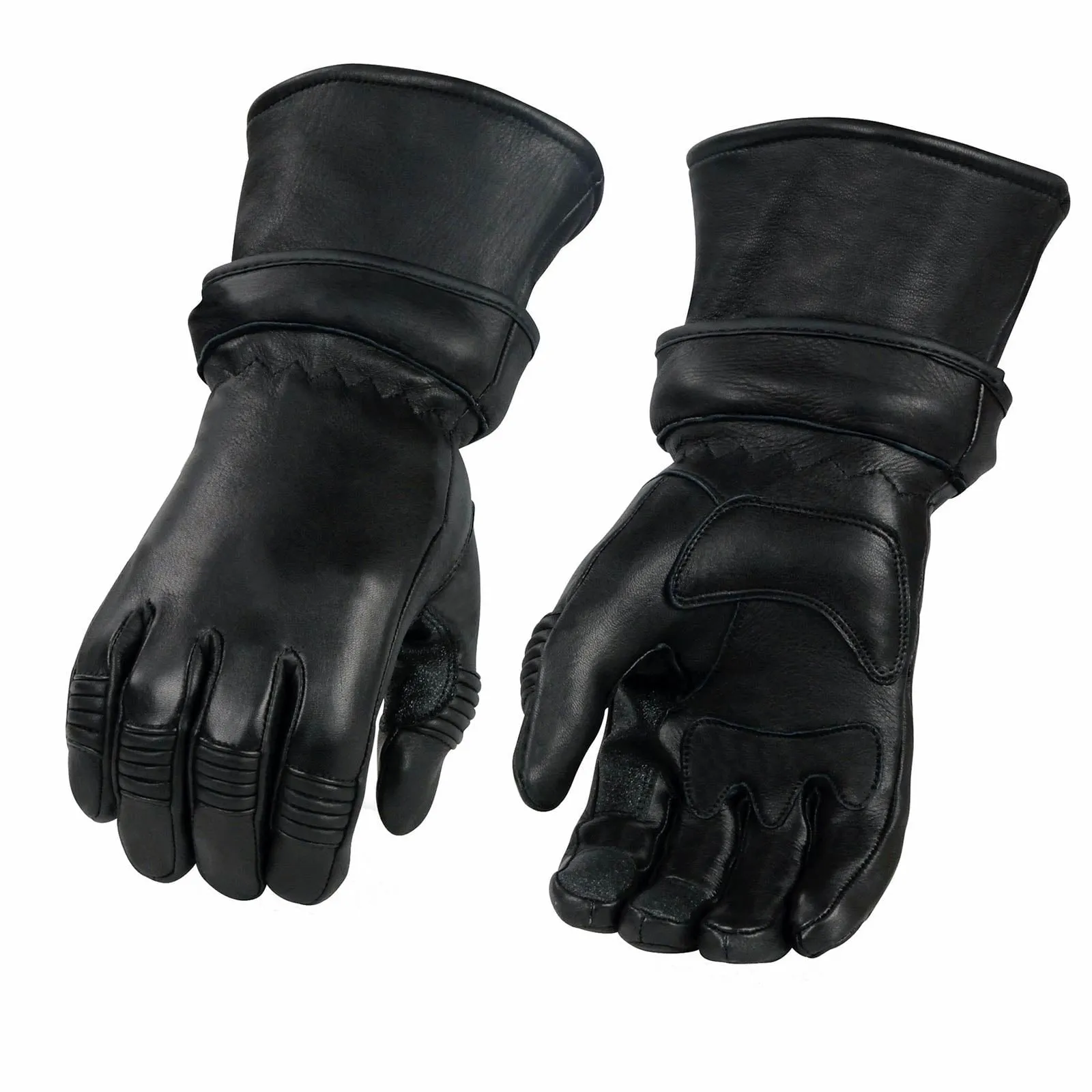 Milwaukee Leather SH852 Men's Black Deerskin Leather Gauntlet