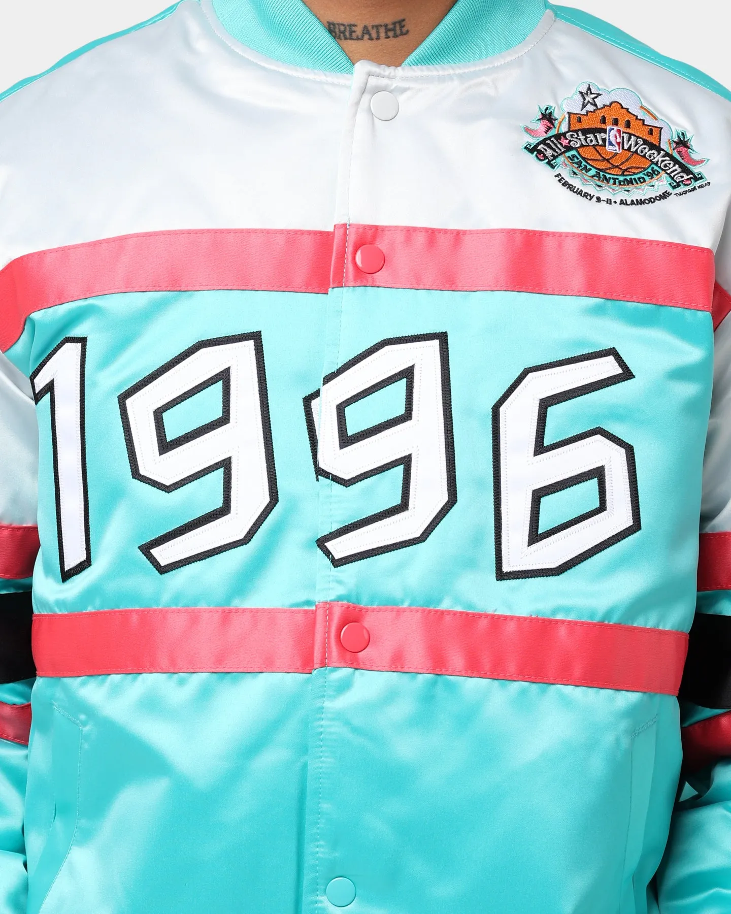 Mitchell & Ness All Star Game Heavy Satin Jacket Teal