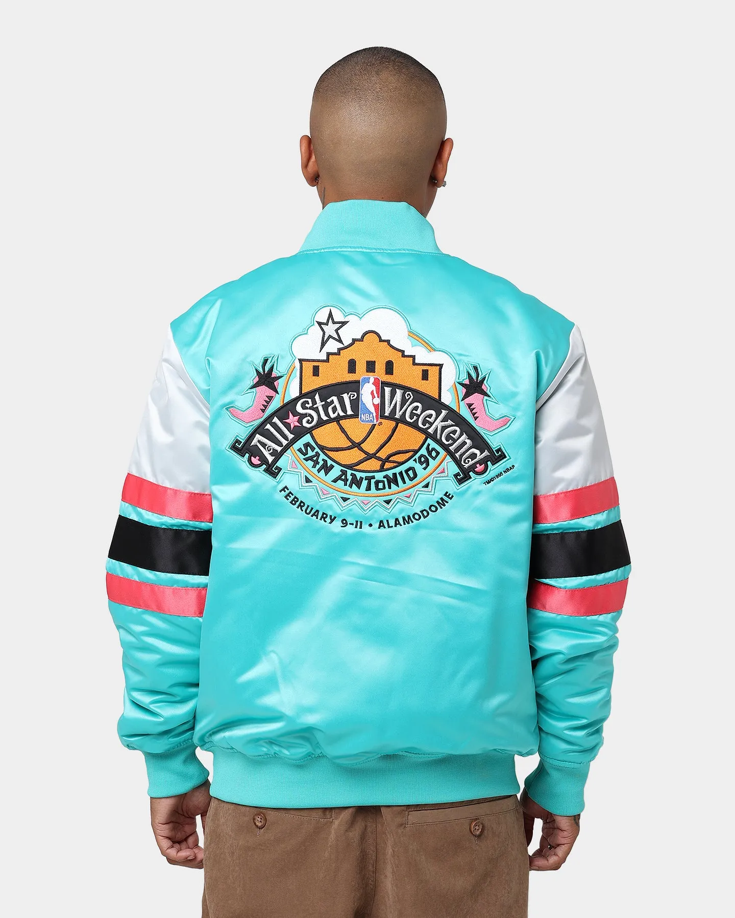 Mitchell & Ness All Star Game Heavy Satin Jacket Teal