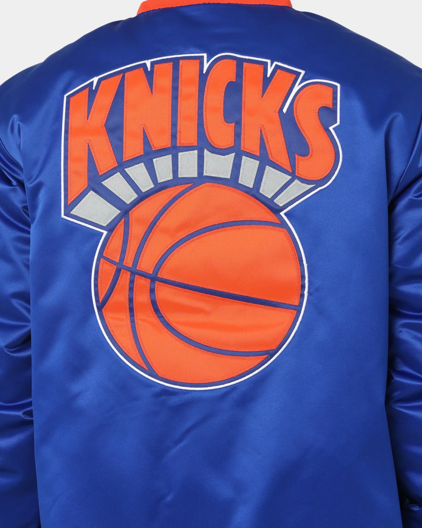 Mitchell & Ness New York Knicks Heavyweight Satin Jacket Royal