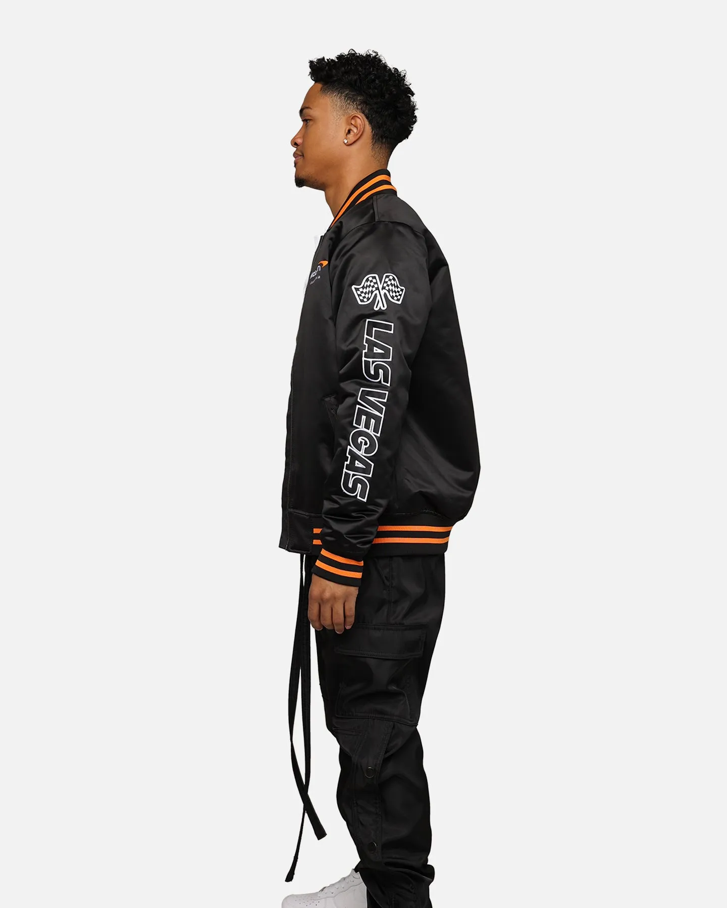 Mitchell & Ness X McLaren X Culture Kings Las Vegas Collection Bomber Jacket Black