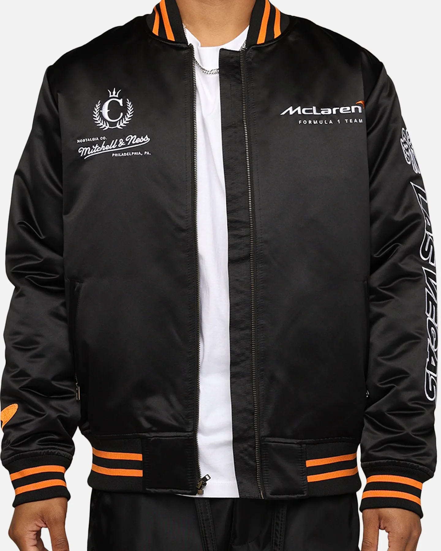 Mitchell & Ness X McLaren X Culture Kings Las Vegas Collection Bomber Jacket Black