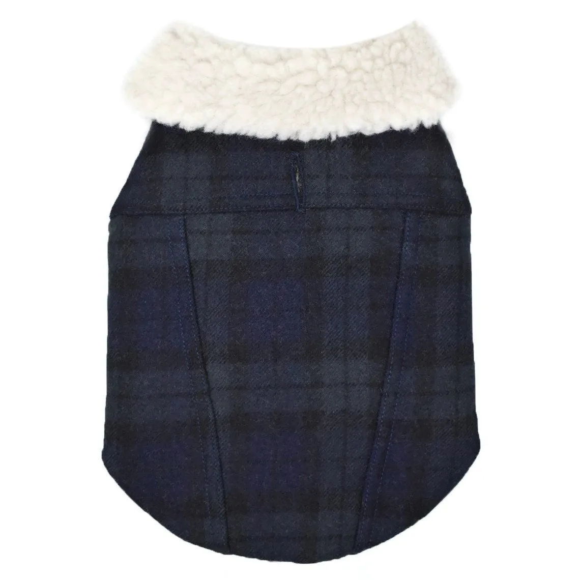 Modern Classic Dog Coat Navy Plaid