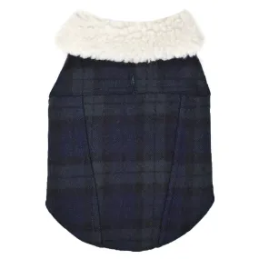 Modern Classic Dog Coat Navy Plaid