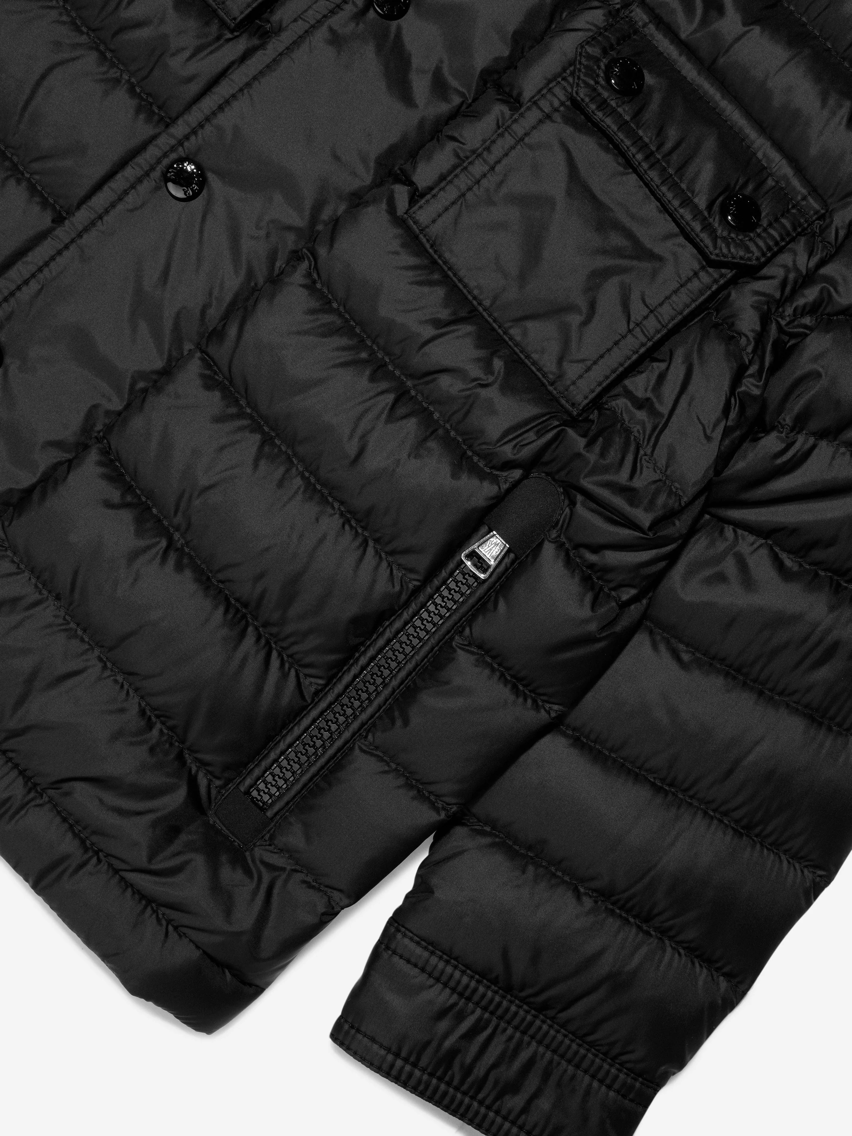 Moncler Enfant Boys Down Padded Arakim Short Parka in Black