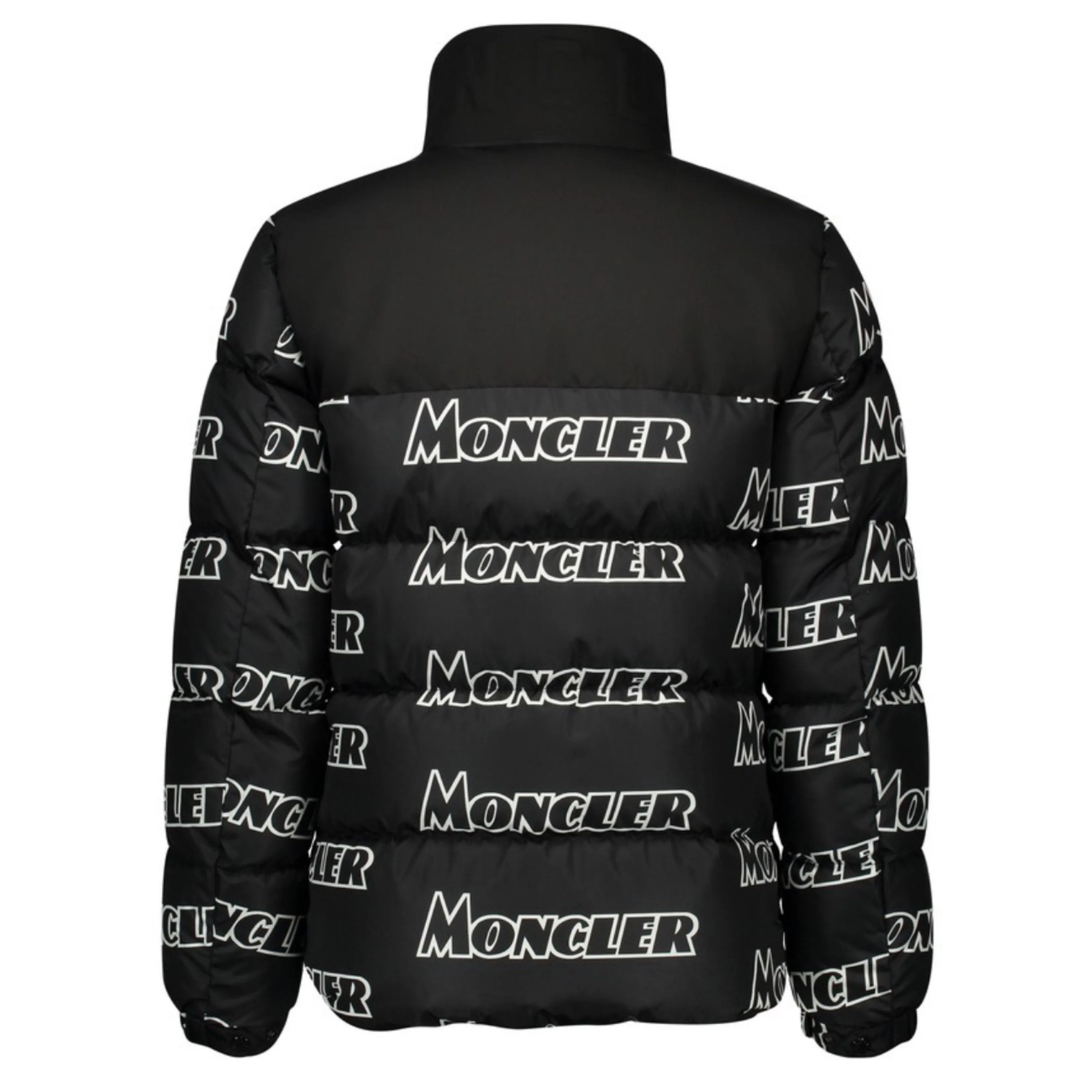 Moncler Faiveley Logo Print Quilted Down Jacket