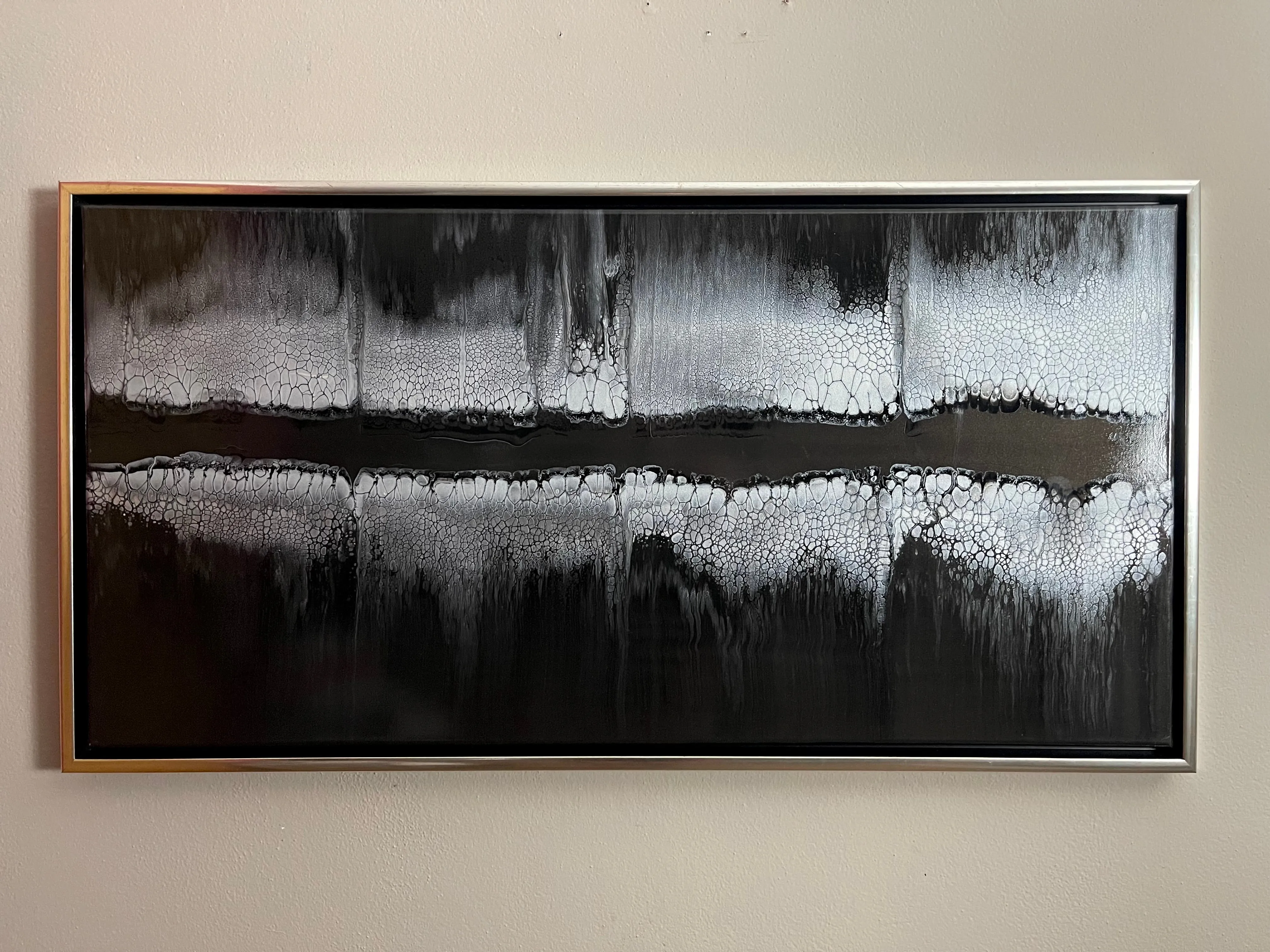 “Moonlit obsidian” 100x50cm